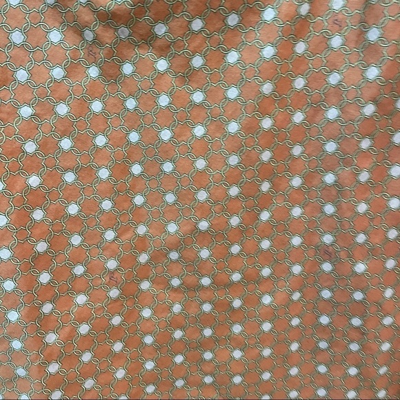 IT Designer Tank Top Blouse Geometric Rust Orange Women Medium Like New Summer - Picture 5 of 8